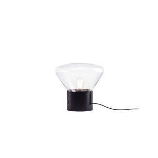 Brokis Muffins Wood 01 Bord/Gulvlampe Transparent Glas/Sort Eg med Sort Ledning