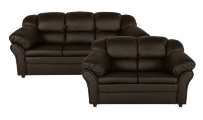 Chalton 2+3 Pers. Sofa, Mocca Pu