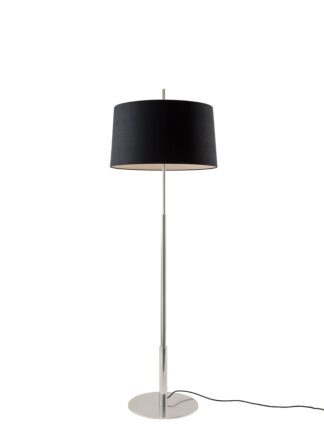 Diana Gulvlampe fra Santa and Cole (Black, Satin nickel)