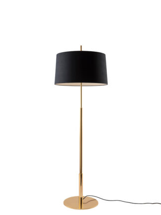 Diana Gulvlampe fra Santa and Cole (Black, Shiny gold)