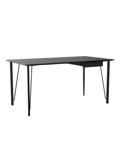 FH3605™ Skrivebord m. Skuffe af Arne Jacobsen (Sort ask / sort stel)