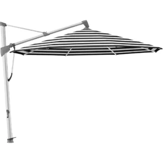 Glatz, Sombrano S+ frithængende parasol 350 cm anodiseret aluminium Kat.5 810 Black Stripe