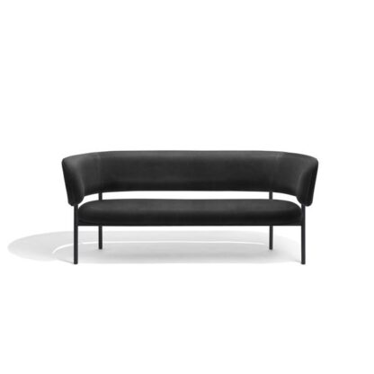 Møbel Copenhagen Font Sofa Dunes Anthrazite Læder/Sort Stel