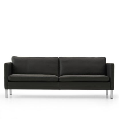 Mogens Hansen MH2614 Sofa Læder - Sort/Børstet Stål