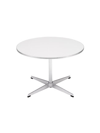 Piet Hein A222 sofabord, Ø75 cm fra Fritz Hansen (Sort laminat m. alukant)