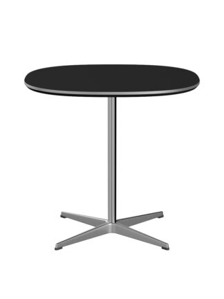 Piet Hein A602 cafébord, 75 x 75 cm fra Fritz Hansen (Sort laminat m. alukant)