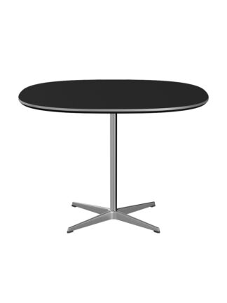 Piet Hein A603 cafébord, 100 x 100 cm fra Fritz Hansen (Sort laminat m. alukant)