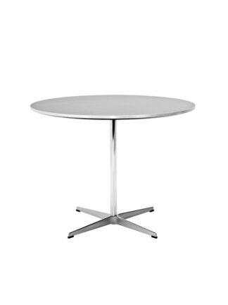 Piet Hein A623 Cafébord, Ø90 cm fra Fritz Hansen (Sort laminat m. alukant)