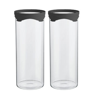 SINNERUP Opbevaringsglas 1.500 ml. 2 stk. (SORT, ONESIZE)