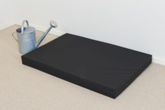 Safir Plus udendørs vendbar palle madras 80 x 120 x 10 cm med vandtæt sort betræk. (B) HEL