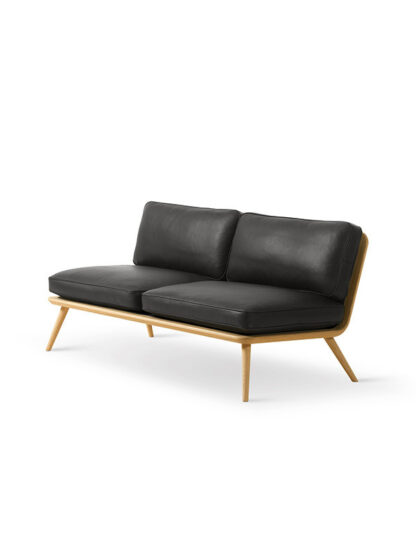 Spine Lounge Sofa, 2 pers. fra Fredericia Furniture (Stofgruppe 1, Ask sort lak)