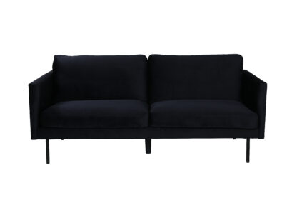 VENTURE DESIGN Zoom 2 pers. sofa - sort fløjl og sort stål