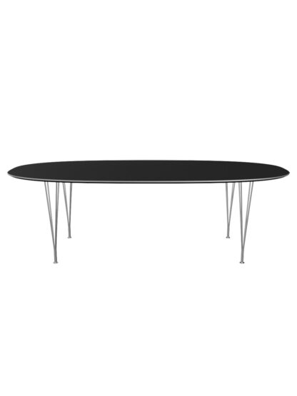 Piet Hein B614 Spisebord, 240 x 120 cm fra Fritz Hansen (Sort laminat m. alukant)