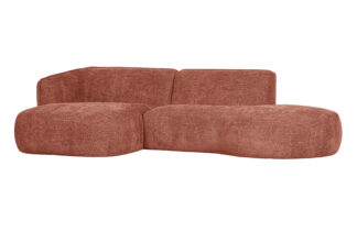 WOOOD EXCLUSIVE Polly sofa, m. venstre chaiselong - lyserød polyester