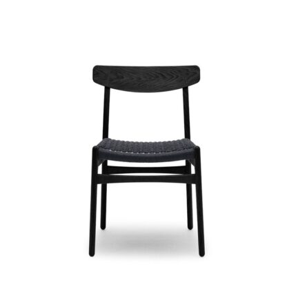 Carl Hansen & Søn CH23 Spisebordsstol - Sort Eg/Sortflet