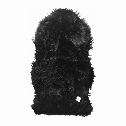 Fake Fur Lammeskind - 90x60 cm Sort