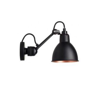 Lampe Gras N304 Væglampe Mat Sort & Mat Sort/Kobber Hardwired