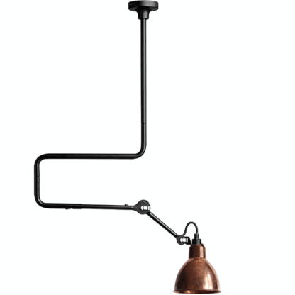 Lampe Gras N312 Loftlampe Mat Sort/Rå Kobber