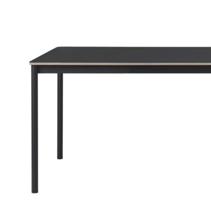 Muuto Base Spisebord 250 x 90 cm - Sort linoleum/Krydsfinér/Sort stel