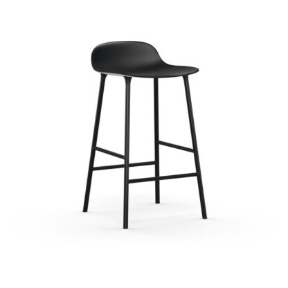 Normann Copenhagen Form Barstol H65 cm Sort/Sort Stål