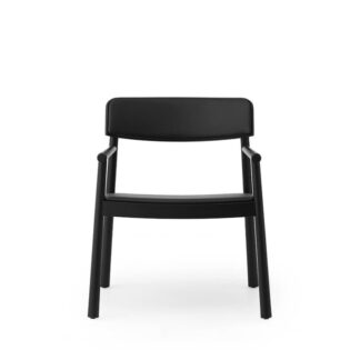 Normann Copenhagen Timb Loungestol Polstret- Sort/Ultra læder/Sort