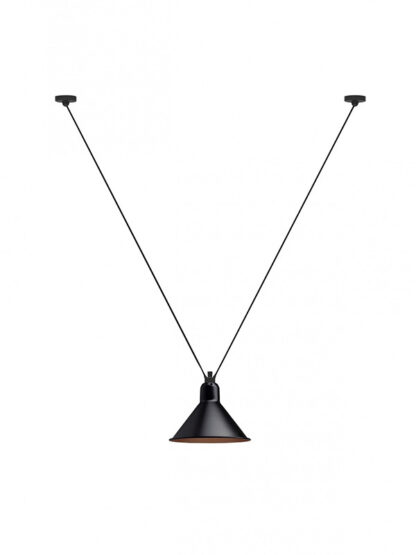 Nr. 323L Loftlampe fra Lampe Gras (Sort/kobber inderside)