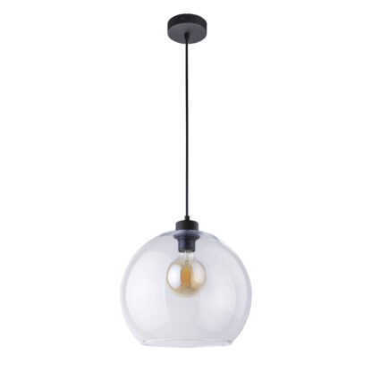 TK Cubus loftlampe - klar glas og sort metal