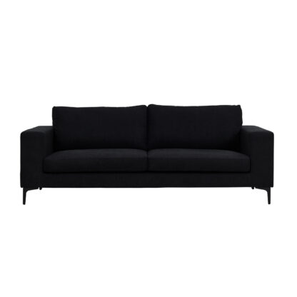 VENTURE DESIGN Bolero 3 pers. sofa - sort polyester og sort metal