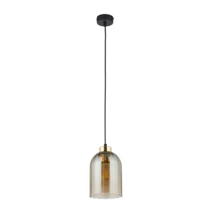 MICADONI Avior loftlampe - glas og guld/sort metal