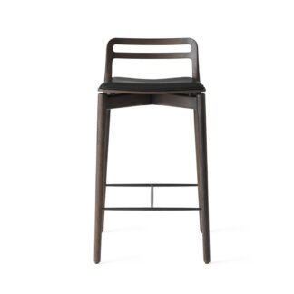 Vipp Cabin Counter Stool Vipp484 - Mørk Eg/Sort Læder